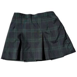 Vintage Dennis Made in USA Plaid Skirt - Green / Blue Pleated -‎ size 9